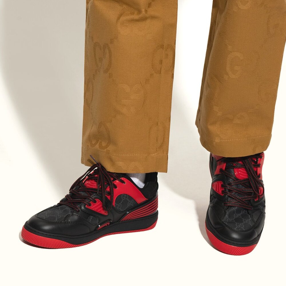 NEW GUCCI Demetra GG Supreme Canvas Basket Low Top Sneakers G 8.5 / US 9 - Picture 3 of 11